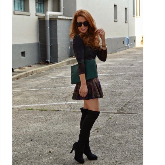 French Connection A line dress size 6 purple mix fall perfect colors - Picture 6 of 8